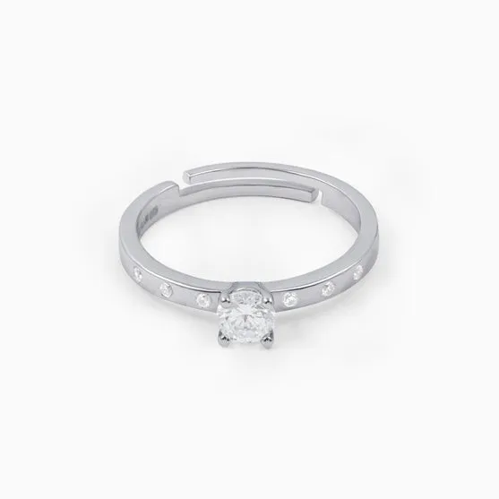 Sterling Silver Solitaire Ring